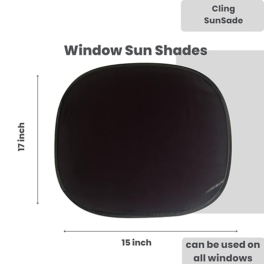 HIGHTQURO® 2025 UPGRADED Electrostatic Film Foldable Window Shades for Car (2PCS Set)