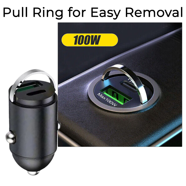 2025 NEW✨ HIGHTQURO® Invisible Fast-Charging 2 Port USB Car Charger Adaptor (USB Type-A & Type-C)