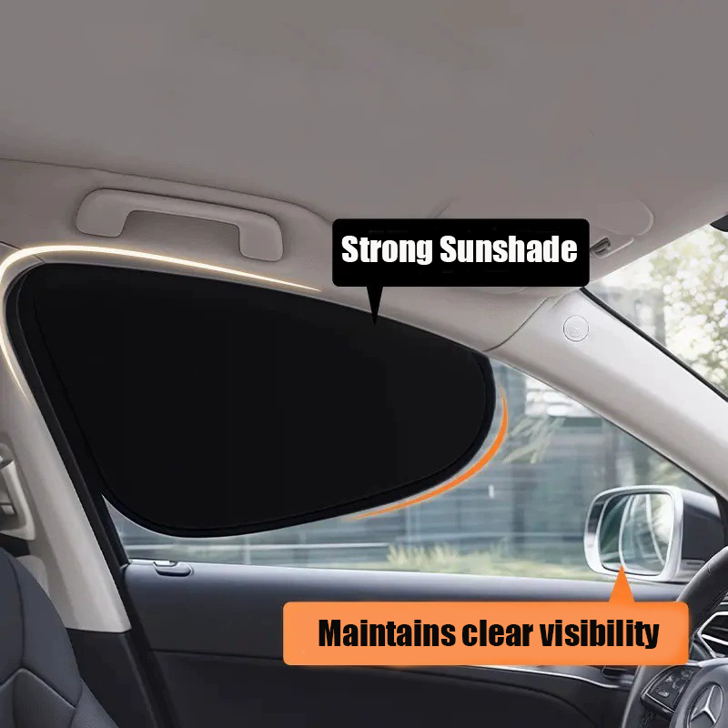 HIGHTQURO® 2025 UPGRADED Electrostatic Film Foldable Window Shades for Car (2PCS Set)