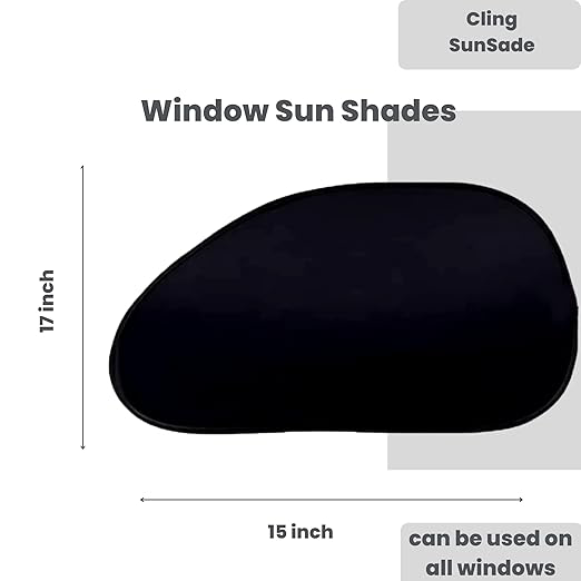 HIGHTQURO® 2025 UPGRADED Electrostatic Film Foldable Window Shades for Car (2PCS Set)