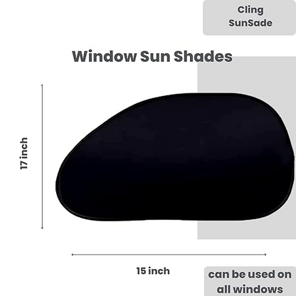 HIGHTQURO® 2025 UPGRADED Electrostatic Film Foldable Window Shades for Car (2PCS Set)